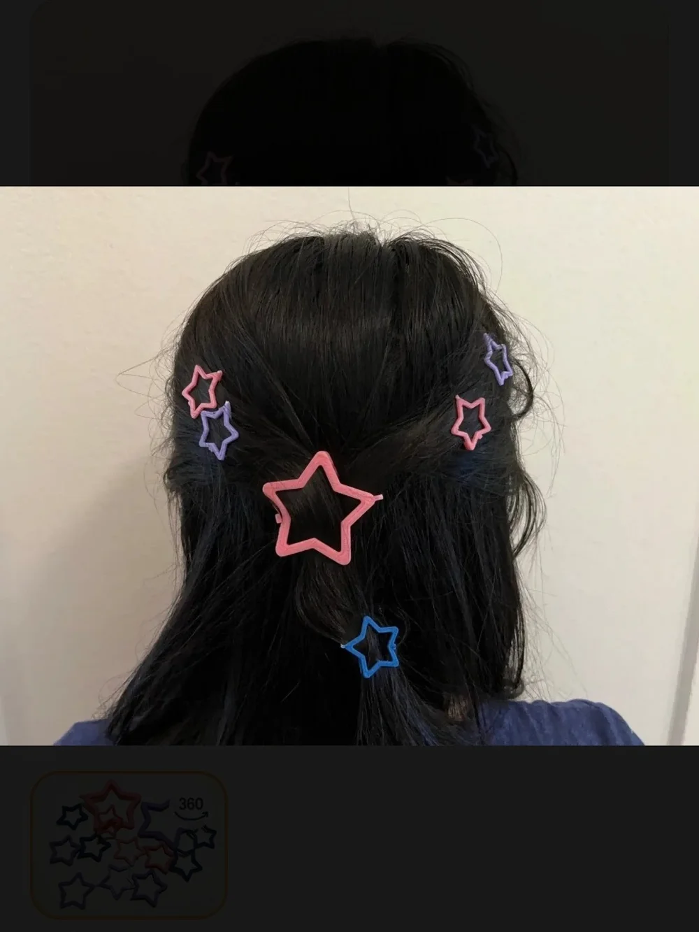 Colorful Star-Shaped Hair Clips Set Of 5